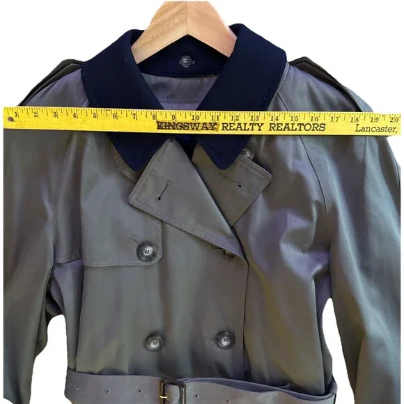 RALPH LAUREN Chaps Trench Coat Mens Sz 38S Double Breasted Removable Wool Lining - Picture 13 of 16